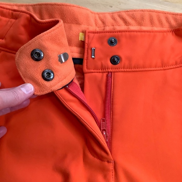 LOLE Orange Soft Shell Fleece Lined Snow Pants Size M - Picture 7 of 16